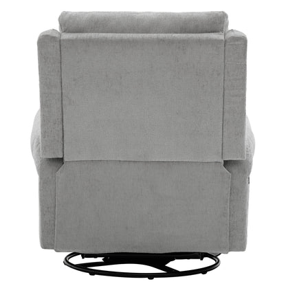 Manual Recliner Massage Chair With Swivel Rocker, 8 Massage Modes, Side Storage Pocket