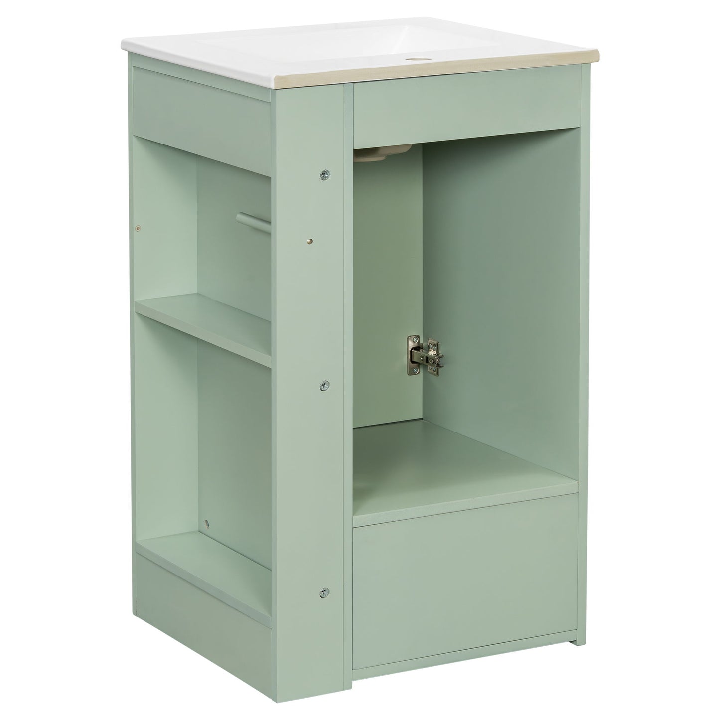 Modern Freestanding Bathroom Vanity With Sink, Soft-Close Drawer, Towel Bar