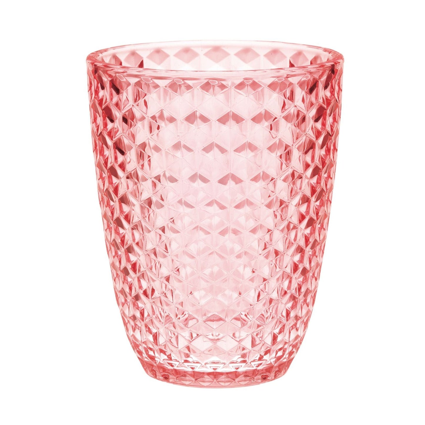 Leading Ware Diamond Cut Acrylic Glasses Drinking (Set of 4)