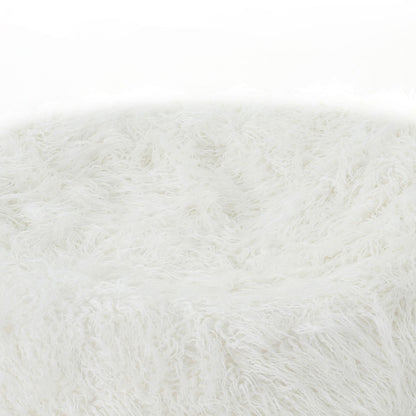 Mahin - Rounded 5 Foot Bean Bag Cozy Modern Design - White