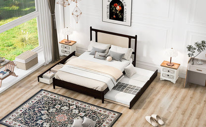 Platform Bed With 2 Big Drawers & Trundle