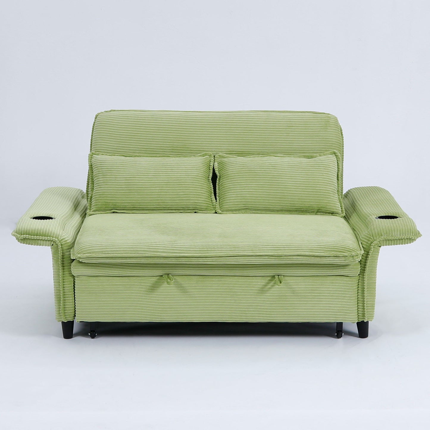 Modern Fabric Multi-Functional Sofa Bed With Adjustable Armrests And Backrests