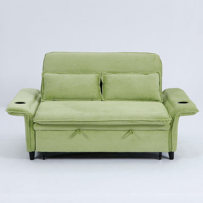 Modern Fabric Multi-Functional Sofa Bed With Adjustable Armrests And Backrests