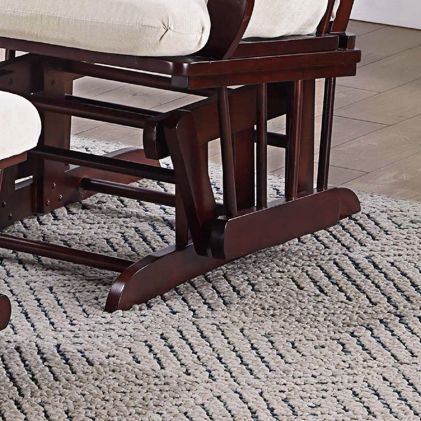 Upholstered Glider Chair With Ottoman