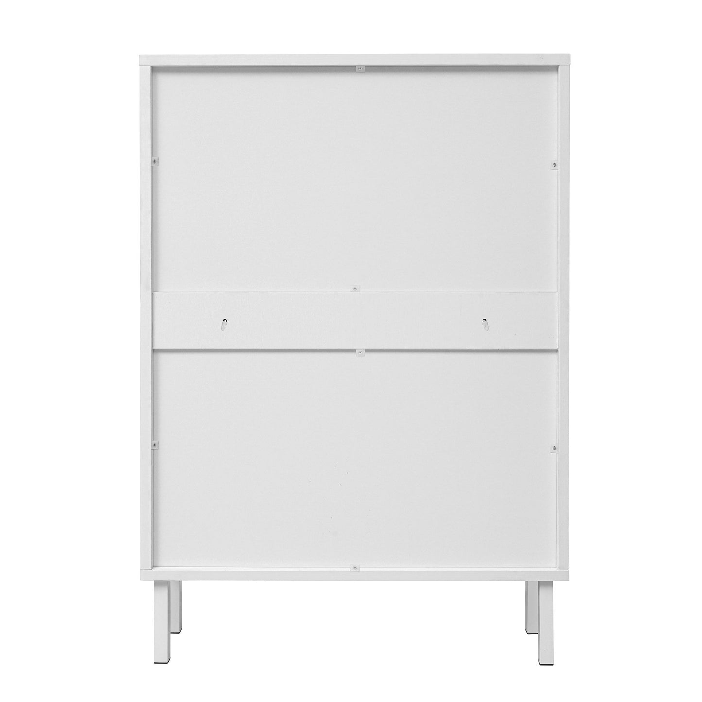 2 Door Shoe Rack, Rattan, Double Layer, Suitable For Living Room, Hallway - White