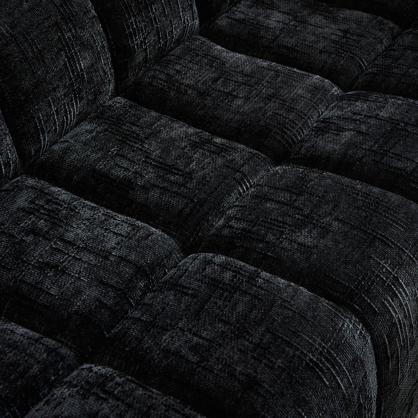 Quilted Cloud Sofa With Rounded Armrests And Piano Key Backrest Design