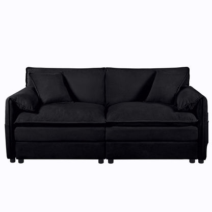Modern Oversized Deep Seat Luxury 2 Piece Sofa Set With 4 Pillows
