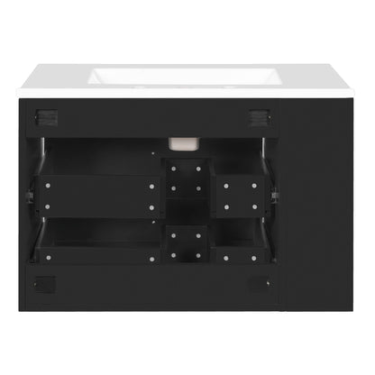 Wall Mounted Bathroom Vanity With 2 Drawers, Sink, Floating Storage Unit