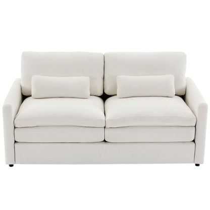 Cozy Upholstered Cushion Loveseat Sofa For Living Room