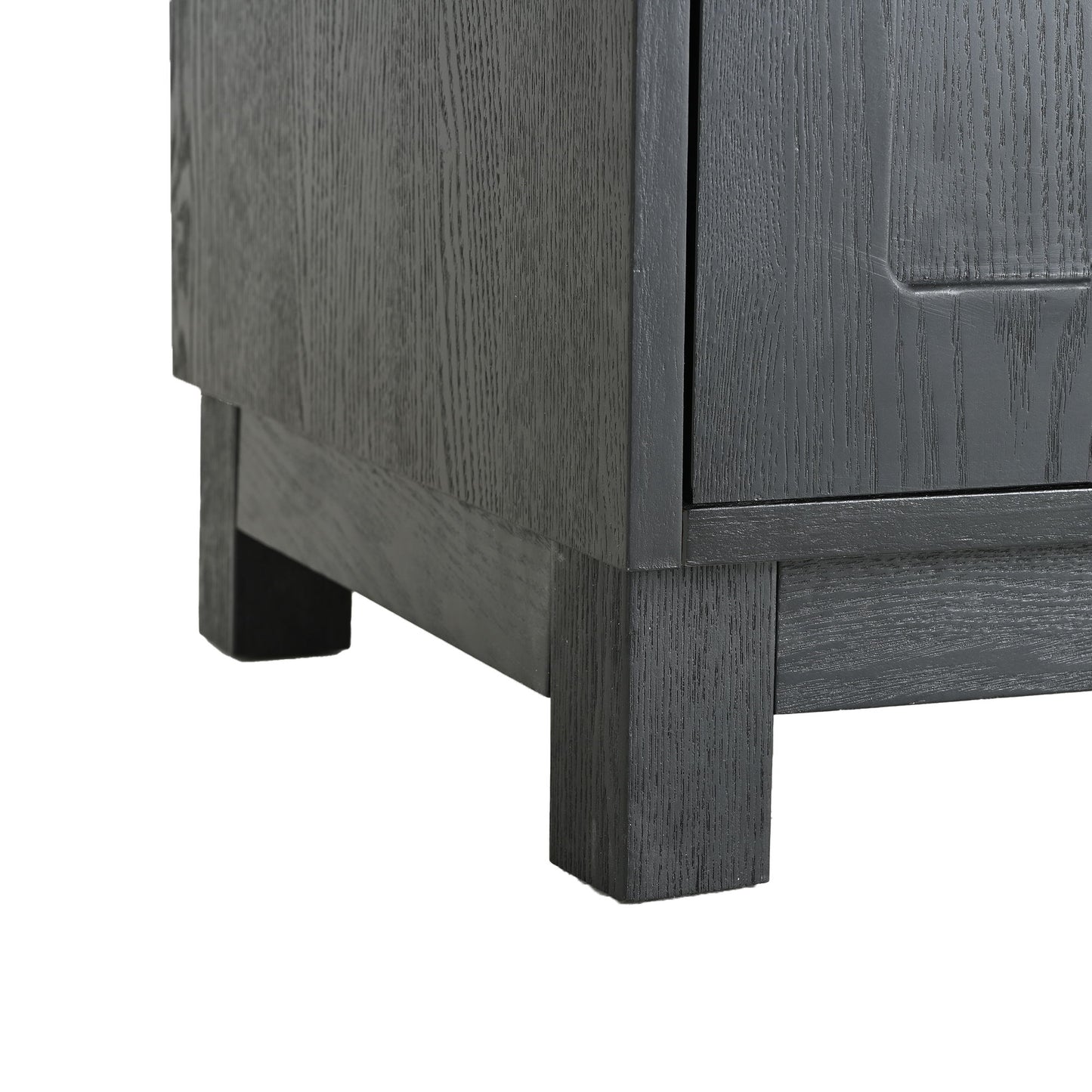 Style Tall Display Cabinet With Glass Doors For Collectibles - Black