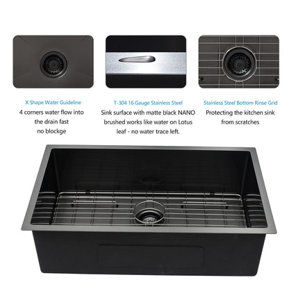 Undermount Kitchen Sink 16 Gauge Stainless Steel