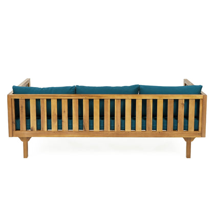 Claremont - 3 Seater Daybed Teak Acacia Wood Water Resistant Cushions
