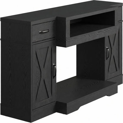TV Stand With Adjustable Shelves & Double Doors