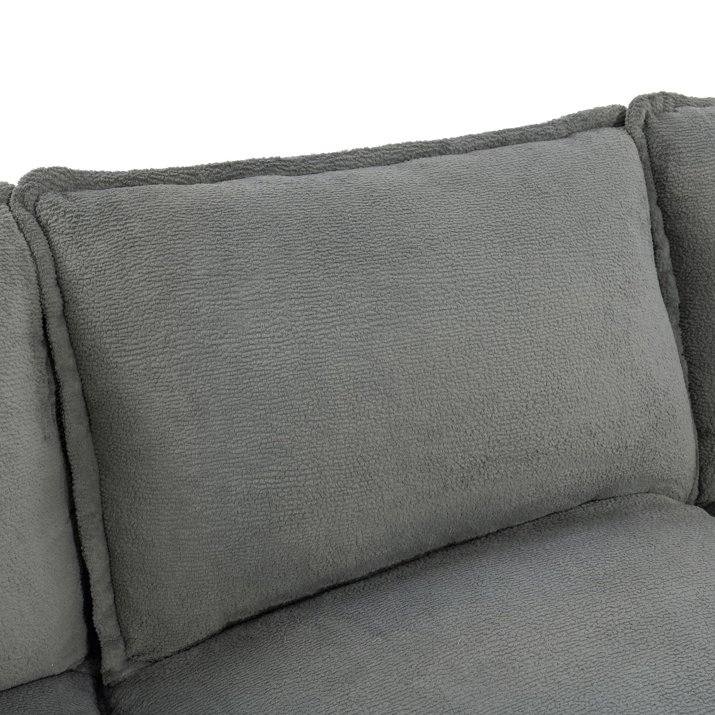 Modern Loveseat Sofa, Upholstered Couch With Side Storage Pockets