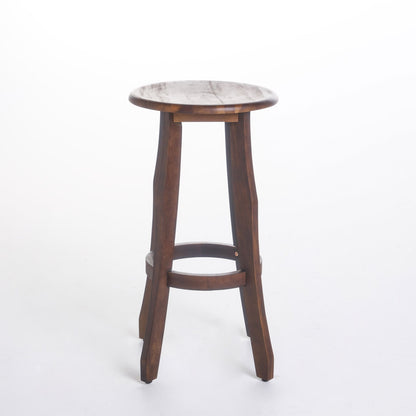 Primrose - Outdoor Acacia Wood Barstools With Foot Rest, (Set of 2) - Dark Brown
