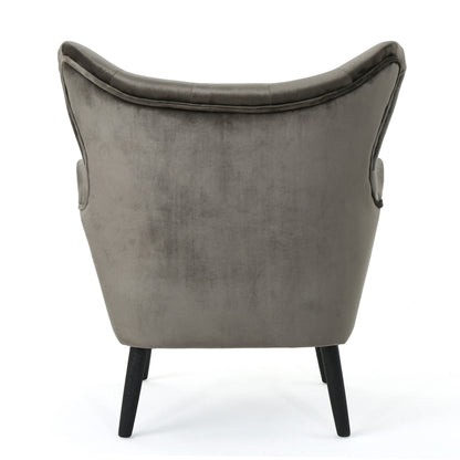 Alyssa - Mid Century Upholstered Arm Chair With Wingback Design