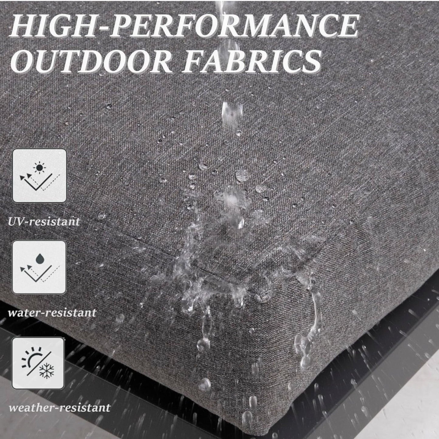 All-Weather Loveseat Sofa With Thick Cushions