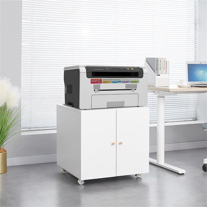 Office Furniture Copier Cabinet 2 Door Steel Copier Stand Mobile Pedestal File Printer Stand