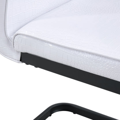 Alligator Skin Upholstered Dining Chairs