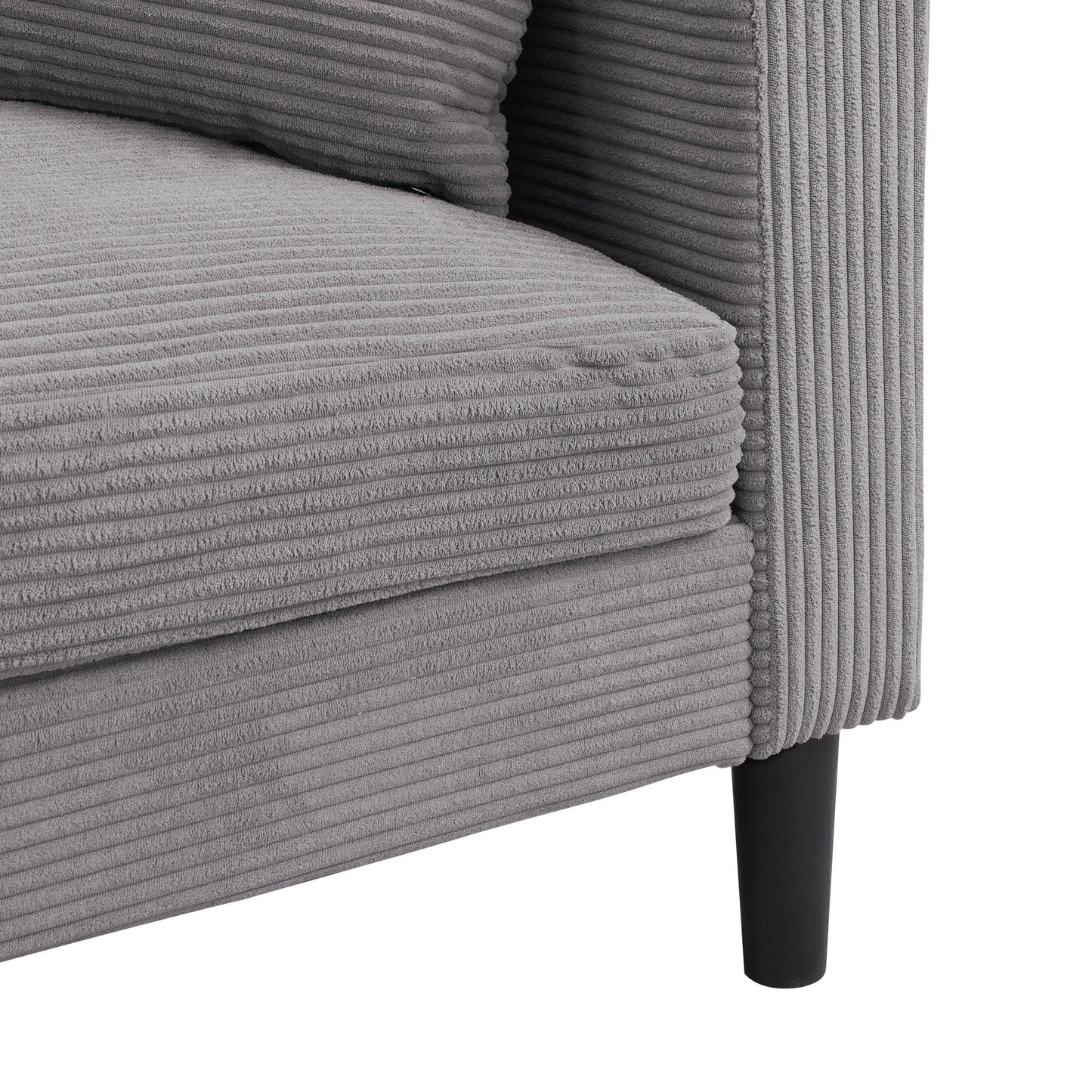 Modern Upholstered 2 Piece Sofa Set With 3 Seater And 2 Seater