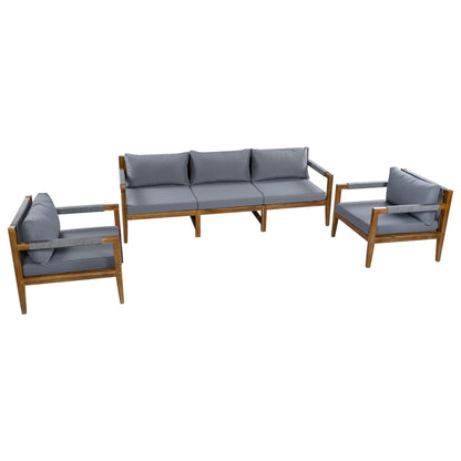3 Piece Outdoor Sectional Sofa Set