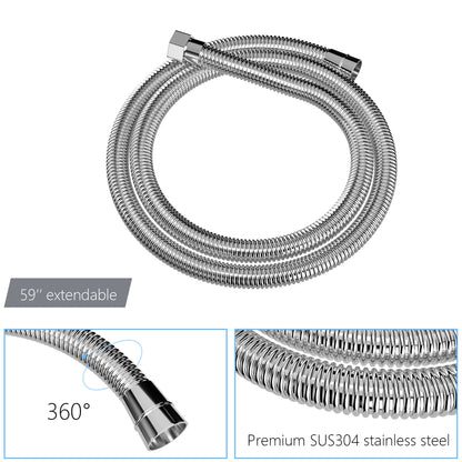 10" Square Dual Shower Head System Wall Mounted With Rough In Valve Modern Bathroom Fixture