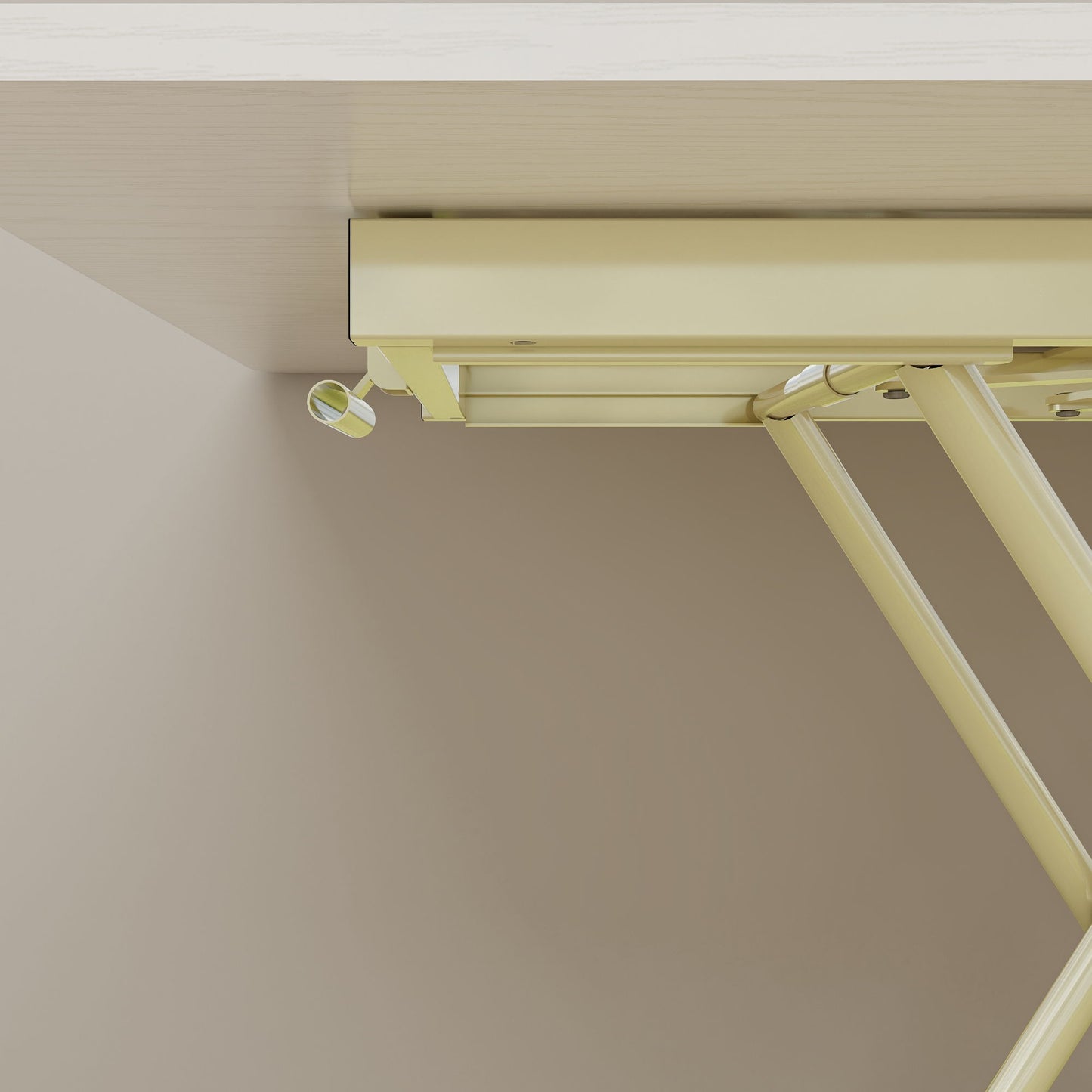 Adjustable Standing Table, Indoor & Outdoor Use, Portable With Adjustable Height - Off White / White