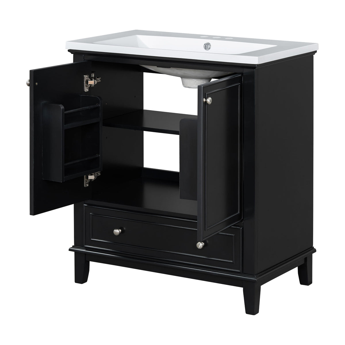 Modern Bathroom Vanity With Sink Combo, Multi Functional Cabinet With Doors And Drawer
