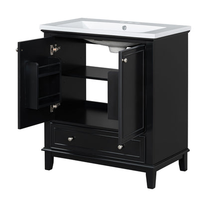 Modern Bathroom Vanity With Sink Combo, Multi Functional Cabinet With Doors And Drawer
