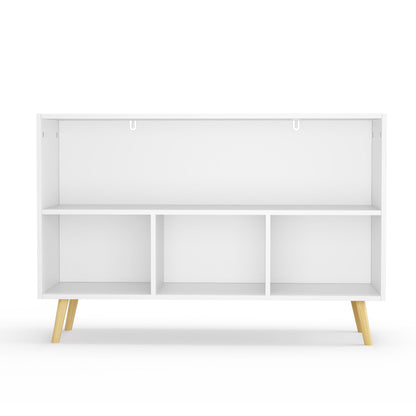 Bookcase With Collapsible Drawers, Book Display Organizer