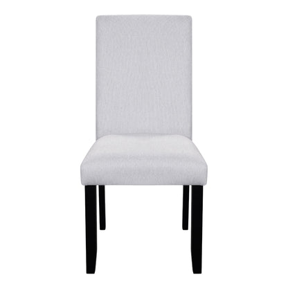 5 Piece Round Dining Table Set, Modern Dining Table And 4 Upholstered Chairs For Dining Room