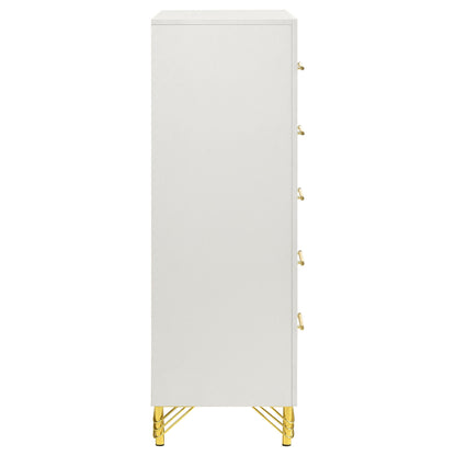 Chesney - 5 Drawer Chest With Trim - White