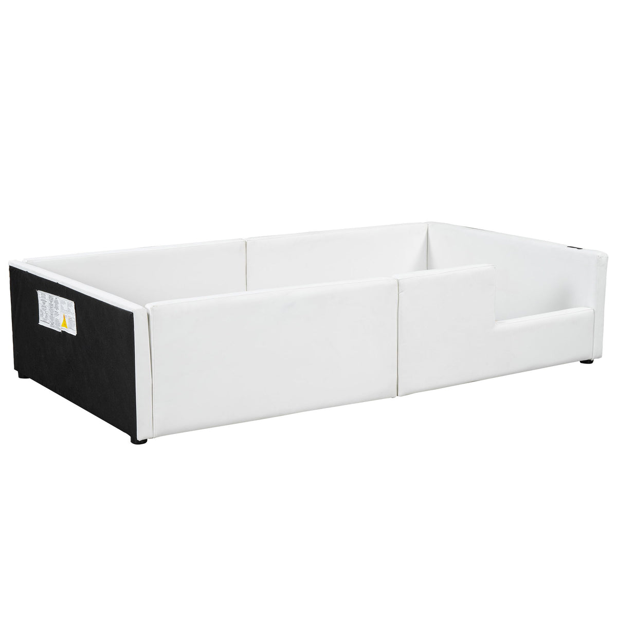 Platform Bed With Guardrail And Charging Station