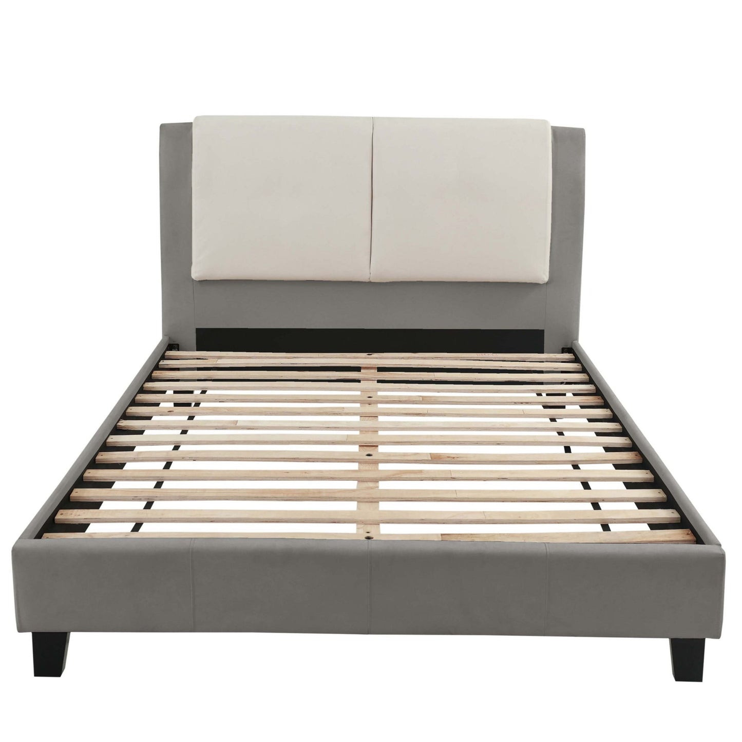 Bed Set With 2 Tone Upholstered Headboard