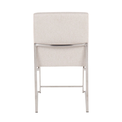 Fuji - Contemporary High Back Dining Chair, Modern Elegance (Set of 2)