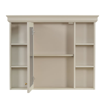 Bathroom Vanity With Medicine Cabinet, Storage Cabinet With 4 Drawers, Adjustable Shelf Mirror