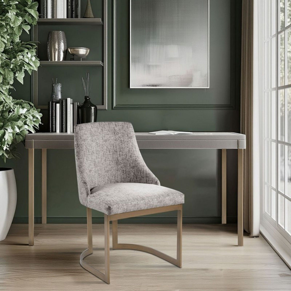 Contemporary Modern Accent Dining Chairs (Set of 2)