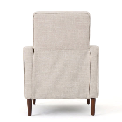 Mid-Century Modern Recliner With Button Tufted Waffle Stitch