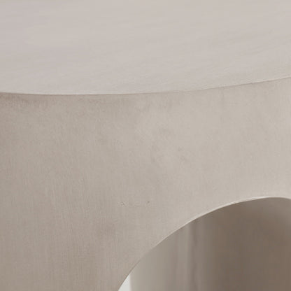 Outdoor Round With U Shape Side Table - Light Gray