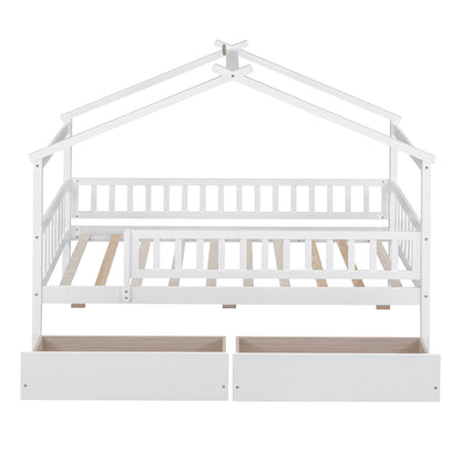 House Bed With 2 Drawers