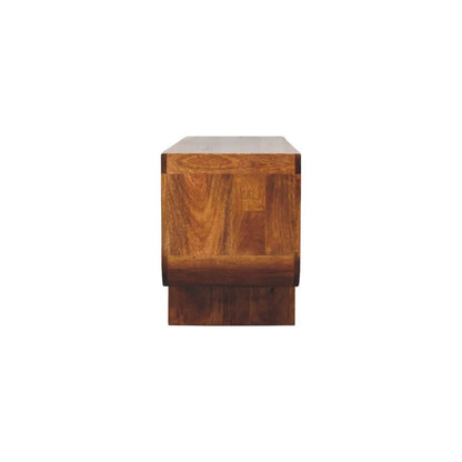 Orion - Curved Media Unit - Brown