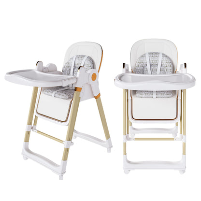 Convertible Baby High Chair To Rocker With 5 Point Harness