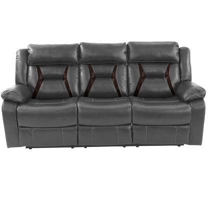 Modern Reclining Sofa With Pillow Arms And Headrest