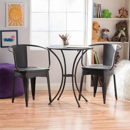 Ambrosia - 3 Piece Bistro Set With Leaf Motifs Top And Seat