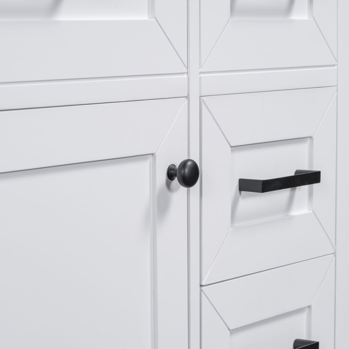 Modern Bathroom Vanity With Sink Combo, 3 Drawers, Undermount Drop-In Sink
