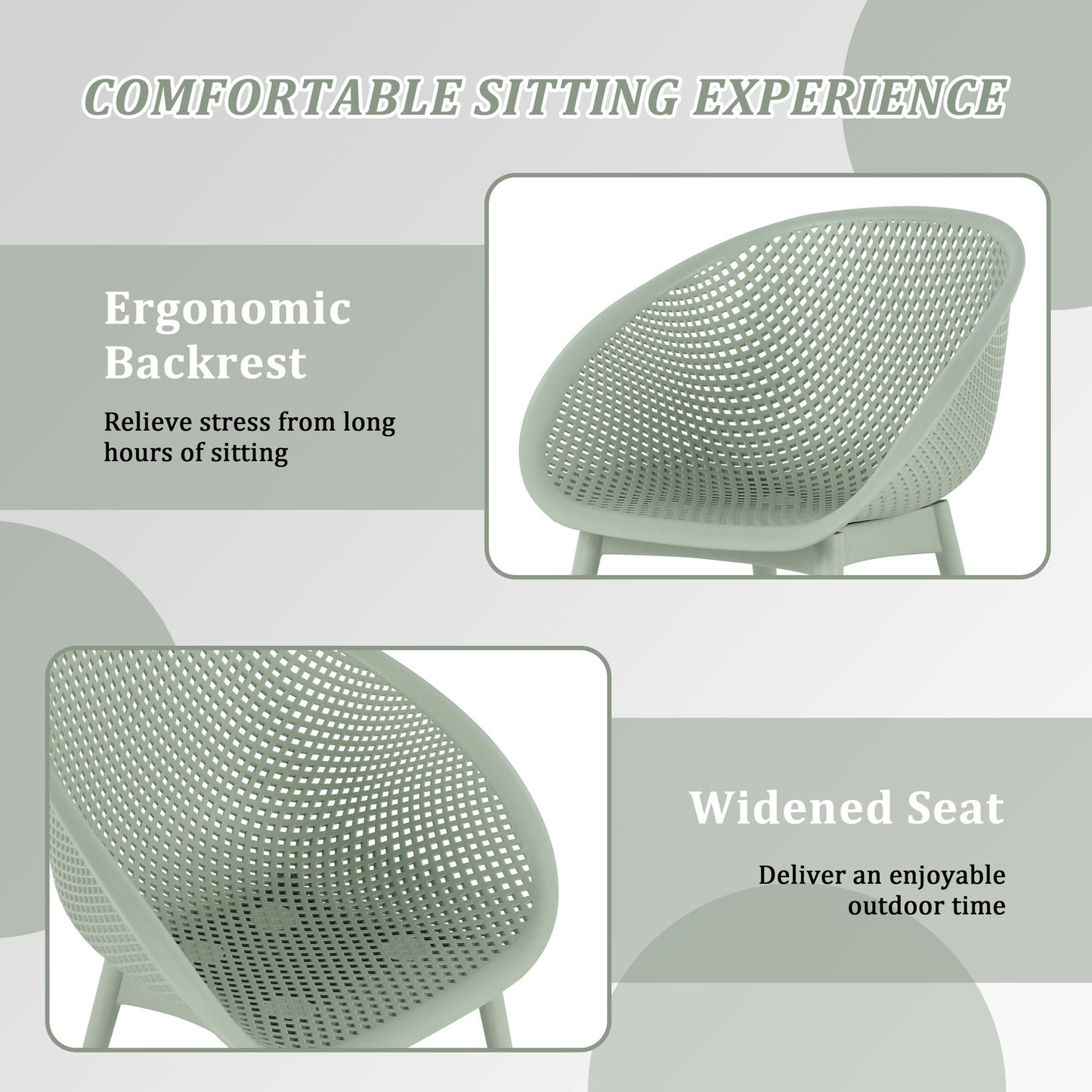 4 Pack Lounge Chair Set With Long Table