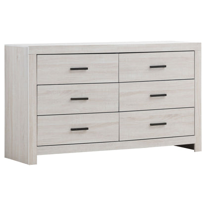 Geary - 4 Piece King Panel Bedroom Set With 2 Nightstands And Dresser - White