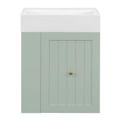 Modern Bathroom Vanity With Sink, Storage Cabinet, Drawer & Side Shelf