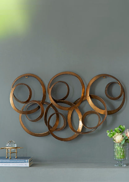 SerethaLeaf Wall Decor - Gold