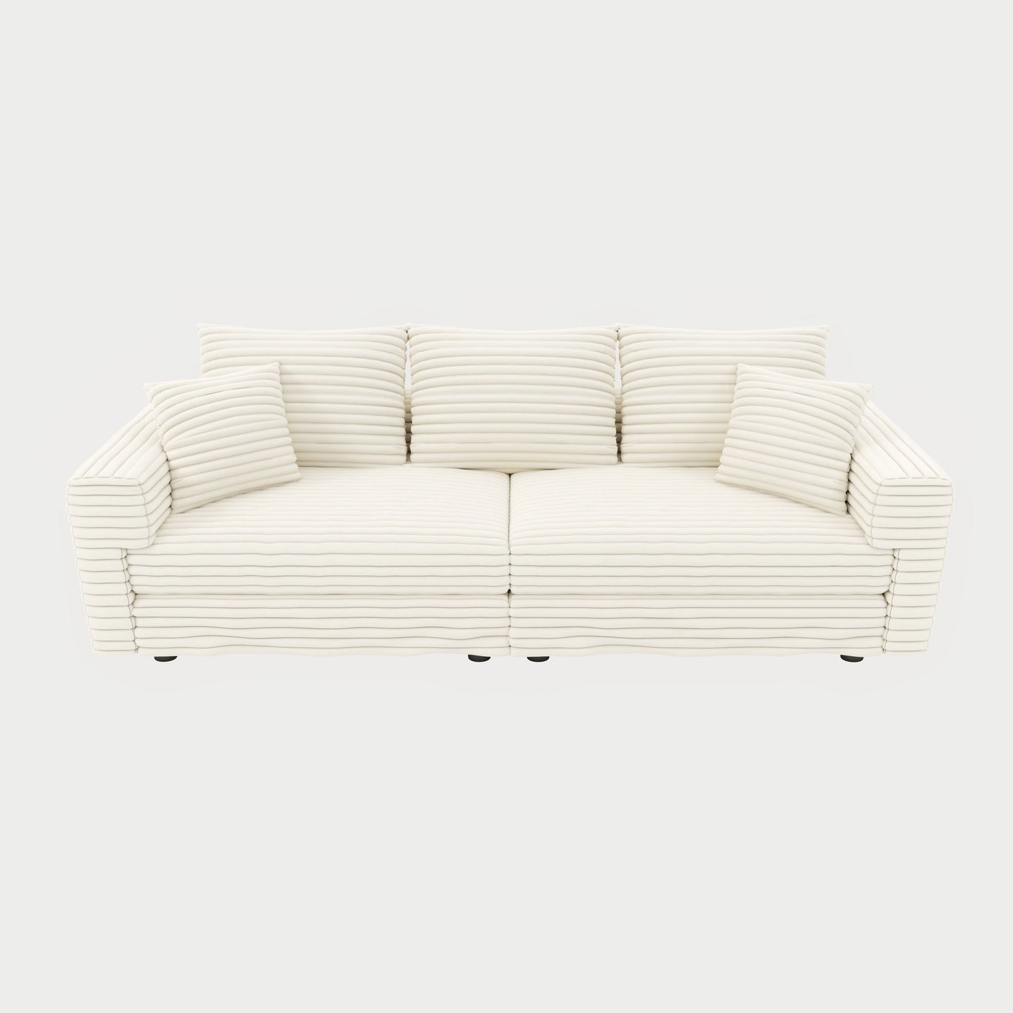 4 Seat Sofa, Modern Comfy Upholstered Sofa Cloud Couch, Deep Seat Couches With Soft Pillows